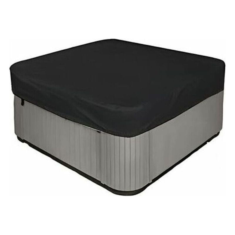 Quadratische, Wasserdichte Und Uv-beständige Whirlpoolabdeckung Aus 210d-gewebe – 231 X 231 X 30 Cm – Schwarz
