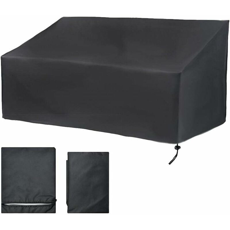 2-sitzer-gartenbank-abdeckung, Outdoor-terrassenbank-abdeckung, Staubdicht, Uv-beständig, Wasserdicht, Winddicht, Oxford-stoff, Sofa-schutzbezug (134 X 66 X 89 Cm)