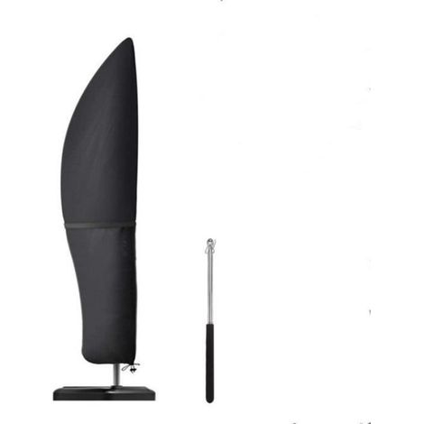 Sonnenschirmhülle – 420d Oxford-gewebe – Wasserdicht – Uv-beständig – Schwarz – 265 Cm X 50–70–40 Cm
