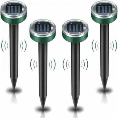 Solar- Und Ultraschall-rattenabwehrgerät, 4 Stück, Nagetierabwehr, Ip65 Wasserdicht, Gartenrattenabwehr