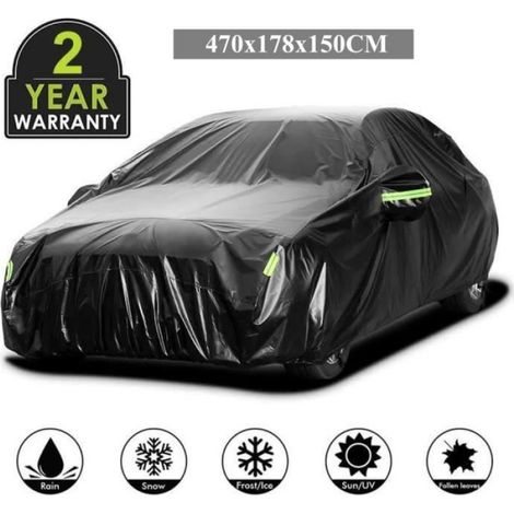 Autoabdeckung Für Den Außenbereich – Limousine 470 X 178 X 150 Cm – Wasserdicht – Uv-beständig – Schwarz