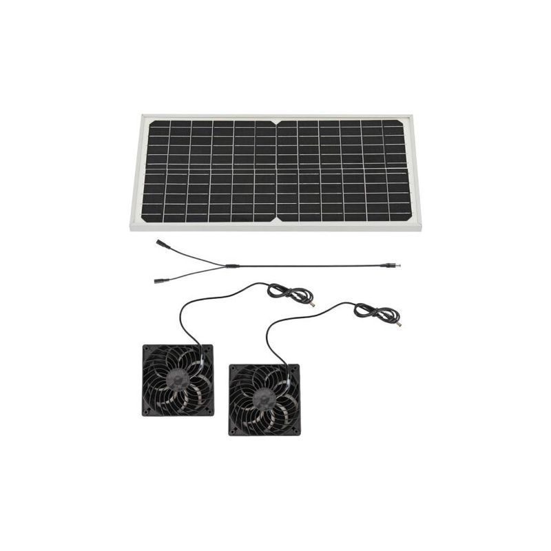 16w Monokristallines Silizium-solarpanel-lüfterset Für Haustiere, Hühnerställe Und Gewächshäuser