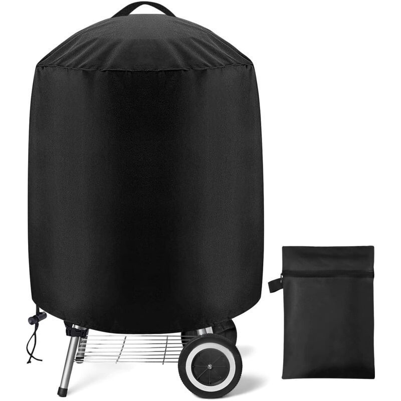 Runde Grillabdeckung, Robuste 420d Oxford-schutzplane Für Gasgrills, Wasserdicht, Winddicht, Uv-beständig, 71 X 68 Cm
