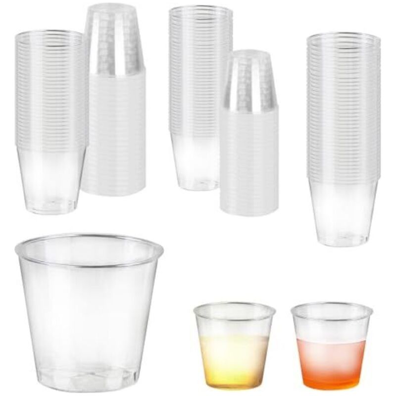 200 Stück 30-ml-schnapsgläser, Kunststoff-vorspeisengläser, Wiederverwendbare Plastikbecher, Schnapsgläser, Transparente Likörgläser Für Mojito, Cocktail, Dessert, Partys, Hochzeiten