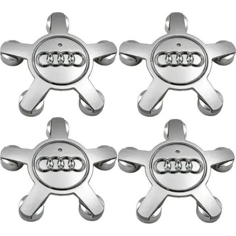 Satz Mit 4 Radnabenkappen 4f0601165 N Rademblem Für 135-mm-radzierblenden Für Audi (silber)