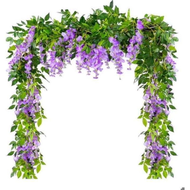 Künstlicher Glyzinienkranz – Hängende Kränze, Ideal Für Gartenzeremonien Und Blumendekorationen Im Haus