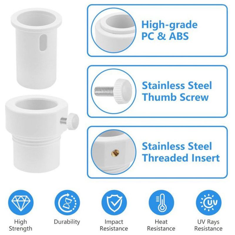 1 Adapterring, Sichere Kippsicherung, Präzises Gewinde Zur Neigungseinstellung, Oxidationsbeständig, Garten, Pool, Terrasse