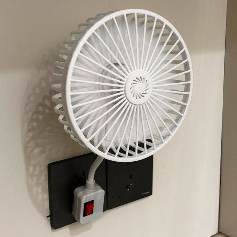 1 Wandventilator, 3 Geschwindigkeitsstufen, Flexibler Arm, Leise, Für Küche, Bad, Schlafzimmer, Büro