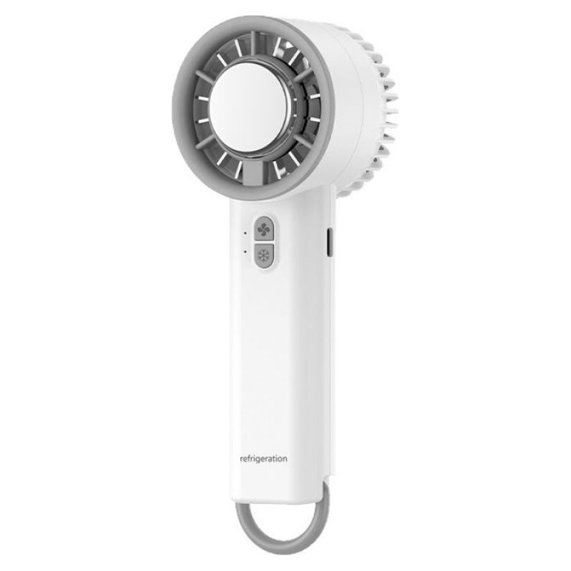 1 Handventilator, Halbleiterkühlung, Hoher Luftdurchsatz, Tragbar, 5,7 X 6 X 15,7 Cm, Weiß, Für Drinnen Und Draußen