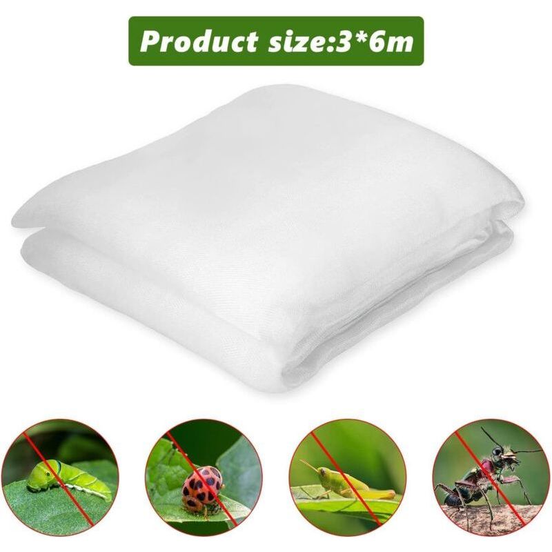 Insektennetz Für Gemüsegärten 3 X 6 M, Schutznetz Für Gemüsegärten, Gartennetz Geeignet Zum Schutz Von Pflanzen, Blumen, Gemüse Und Obst
