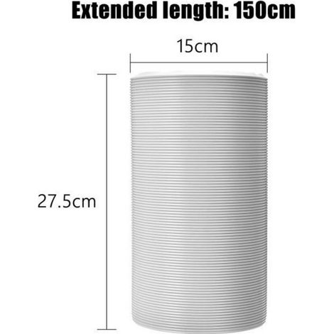 Abluftschlauch Für Mobile Klimaanlage – Ø 15 Cm – 150 Cm – Weiß