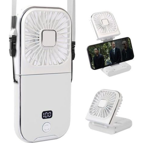Faltbarer, Tragbarer Ventilator – Mini-ventilator – 3000-mah-akku – Akkulaufzeit: 4 Bis 10 Stunden