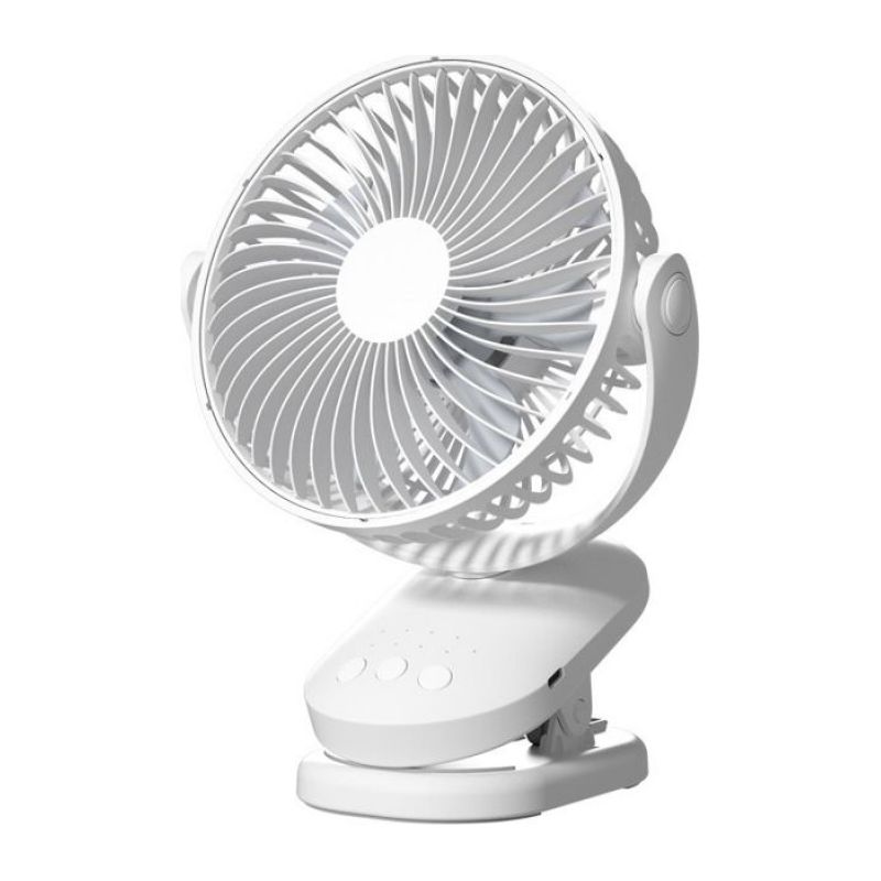 1 Clip-ventilator, Wiederaufladbar, Leise, Einstellbare Geschwindigkeiten, Für Büro, Zuhause, Reisen
