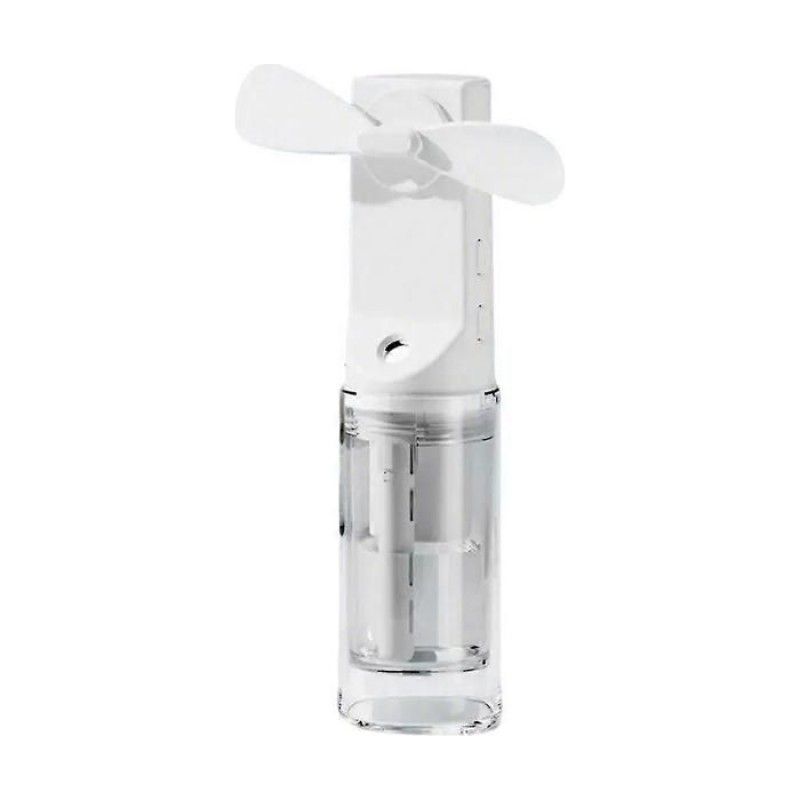 1 Sprühventilator, 4 Geschwindigkeitsstufen, Wiederaufladbar, Tragbar, Weiß, Für Zuhause, Büro Und Reisen
