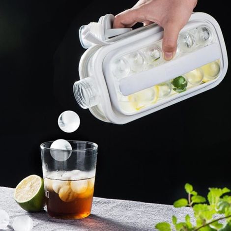 2-in-1 Tragbarer Eisbehälter – Tritan – Weiß – Küchenzubehör
