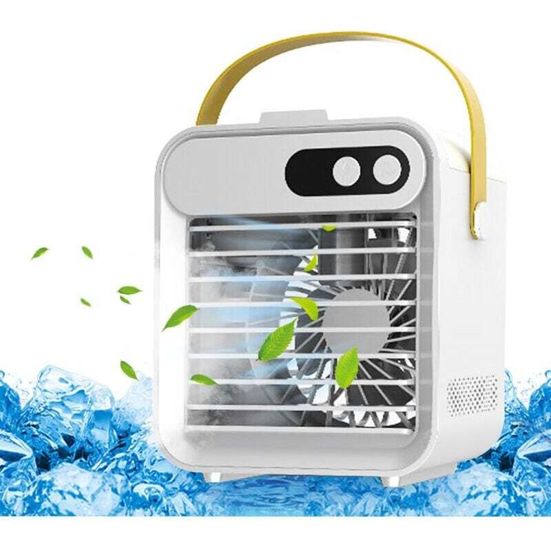 3-in-1 Klimaanlage & Ventilator Mit Handy- & Spiegelhalterung – 180-ml-usb-luftbefeuchter – Tragegriff