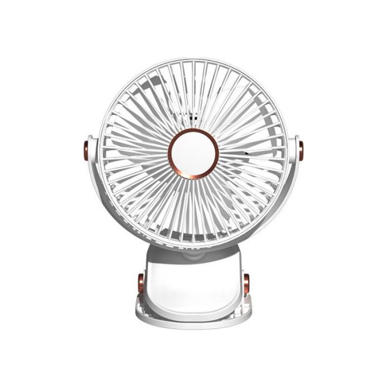 Clip-ventilator, 5 Geschwindigkeitsstufen, Integrierte Led-leuchte, Leistungsstarker Akku, Für Zuhause, Büro Und Reisen
