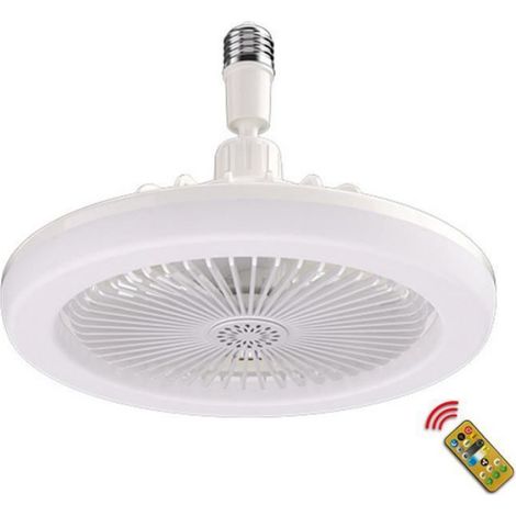 Led-deckenventilator, Fernbedienung Mit Stufenloser Dimmfunktion, E27 – Weiß