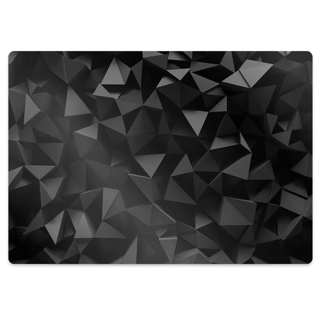 Tulup Bodenschutzmatte Schwarze Abstraktion Schreibtischstuhl Unterlage 140x100 cm Grau Stuhlunterlage Unterlage Schreibtischstuhl