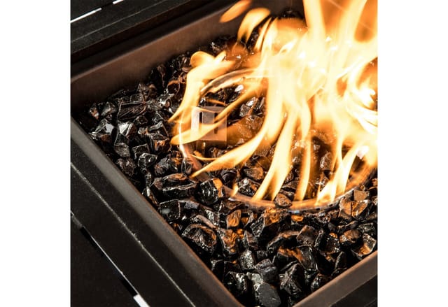 Teamson Home Reflektierendes Feuer Glas für Feuerschalen Schwarz 4 Kg