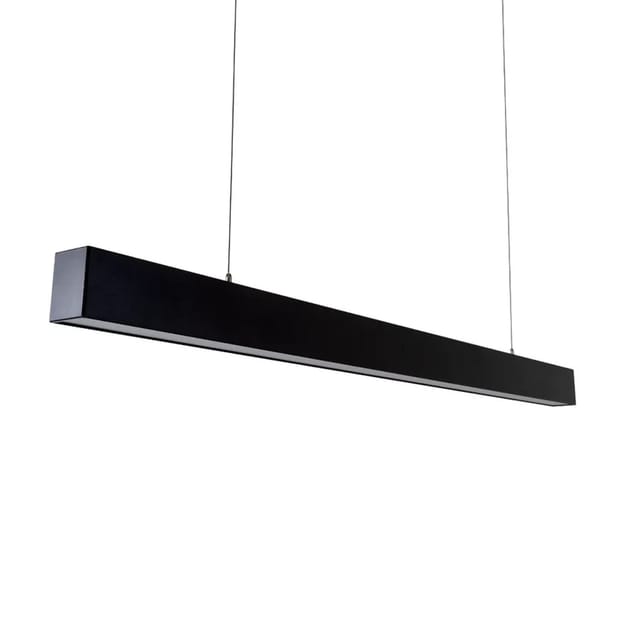 LUXULA LED Tresenleuchte Erweiterbar 40W 4000lm Büroleuchte CCT Warm- Kaltweiß IK06 Arbeitsplatzleuchte Pendelleuchte Schwarz 120cm