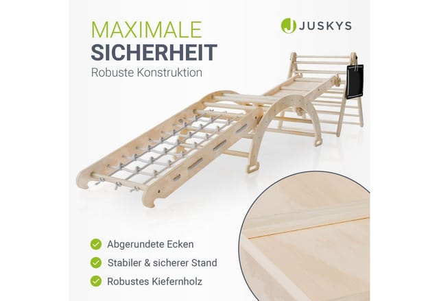 Juskys Kletterdreieck Movario mit Kissen 107x58cm Groß