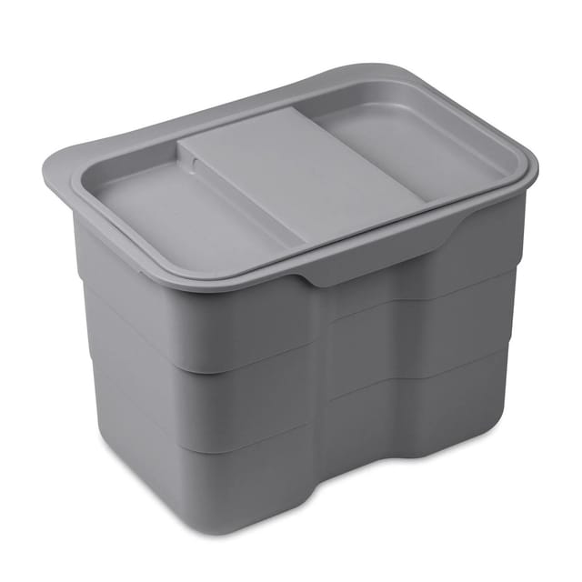 SOTECH Essensa Biobin Grau mit Deckel 4,2 Liter Multifunktionsbehälter