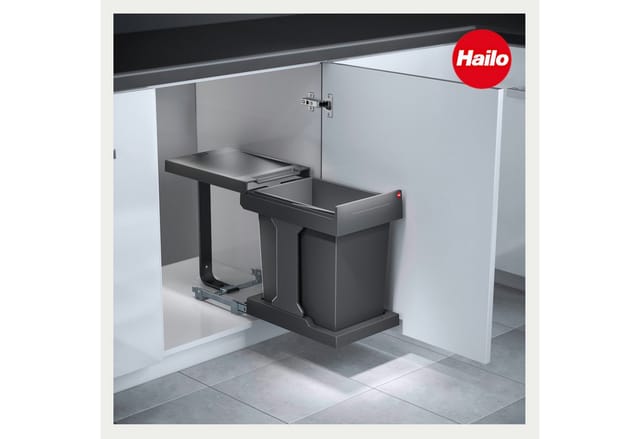 HAILO Abfallsammler Mülleimer Solo 20L Dunkelgrau 3635001