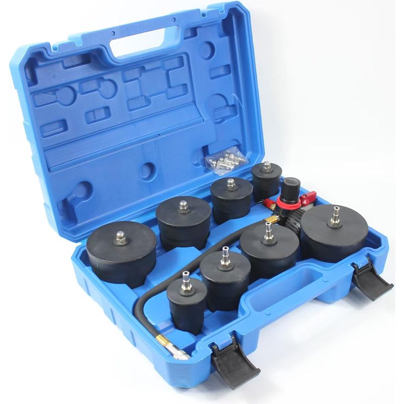9-teiliges Turbolader-lecktester-set Mit Manometer Für Pkw- Und Kleintransporter-werkstätten