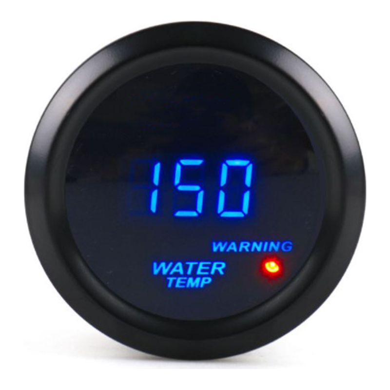 2-zoll (52 Mm) 12-v-universal-kfz-wassertemperaturanzeige, Blaue Led-digitalanzeige Für Den Rennsport, °c-einheit