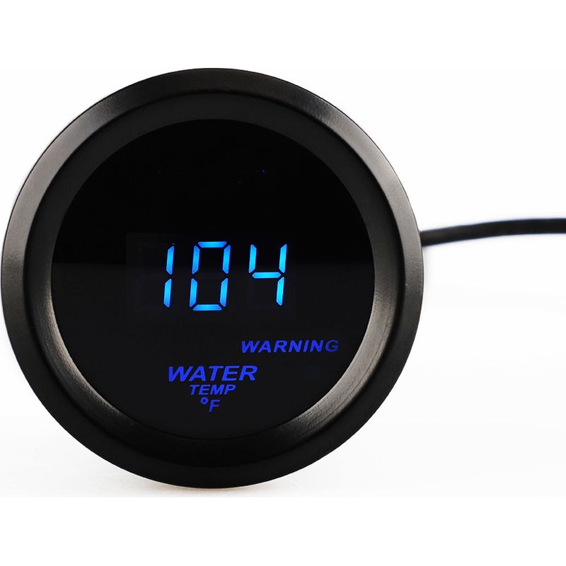 2-zoll (52 Mm) 12-v-universal-kfz-wassertemperaturanzeige, Blaue Led-digitalanzeige Für Rennsport, °f-einheit