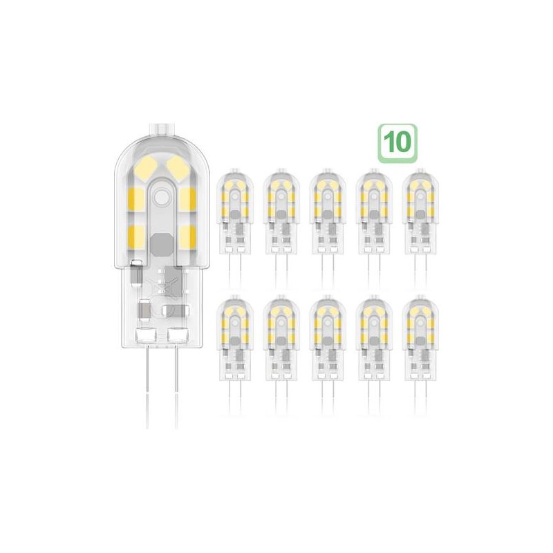 Osqi – G4 2w Led-lampe, Entspricht 20w Halogen – Warmweiß 3000k – 200 Lm – 10er-pack – Energiesparlampe A+
