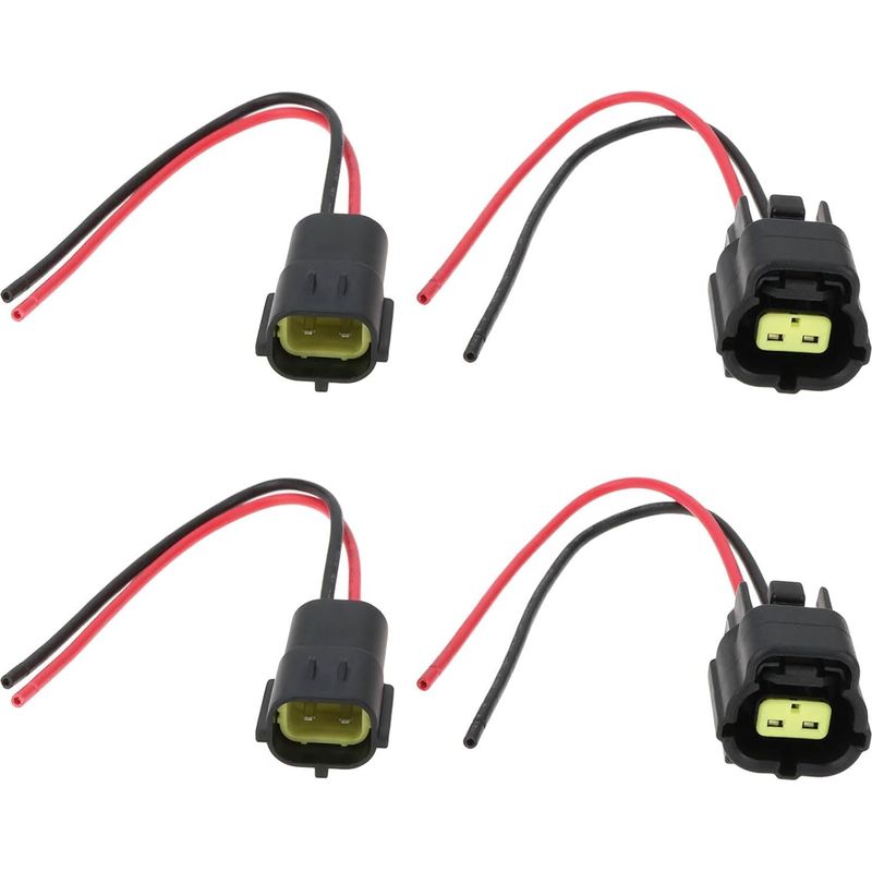 Ecsing 2 Paar 2-poliger Stecker-kabelbaum Für Motorkühlmitteltemperatursensor, Kompatibel Mit Toyota