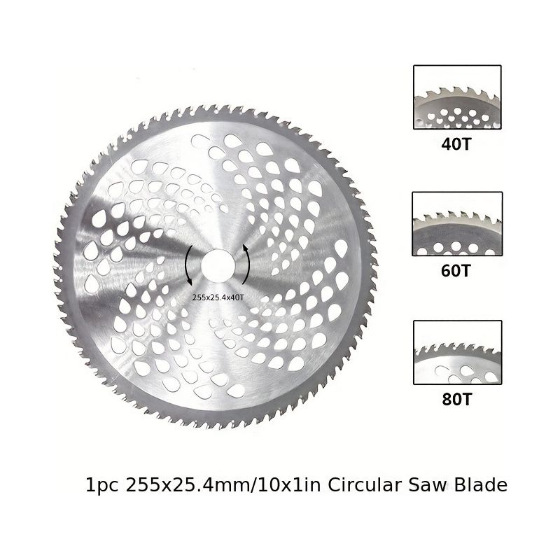 10-zoll-sägeblatt Aus Aluminiumlegierung Mit 40 Zähnen, 25,4 Mm Bohrung, Für Benzin-freischneider