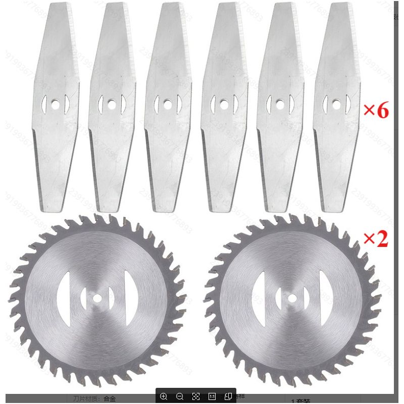 8-teiliges Set: 6 Rautenförmige Sägeblätter + 2 15 Cm Lange Sägeblätter Aus Aluminiumlegierung Für Lithium-freischneider