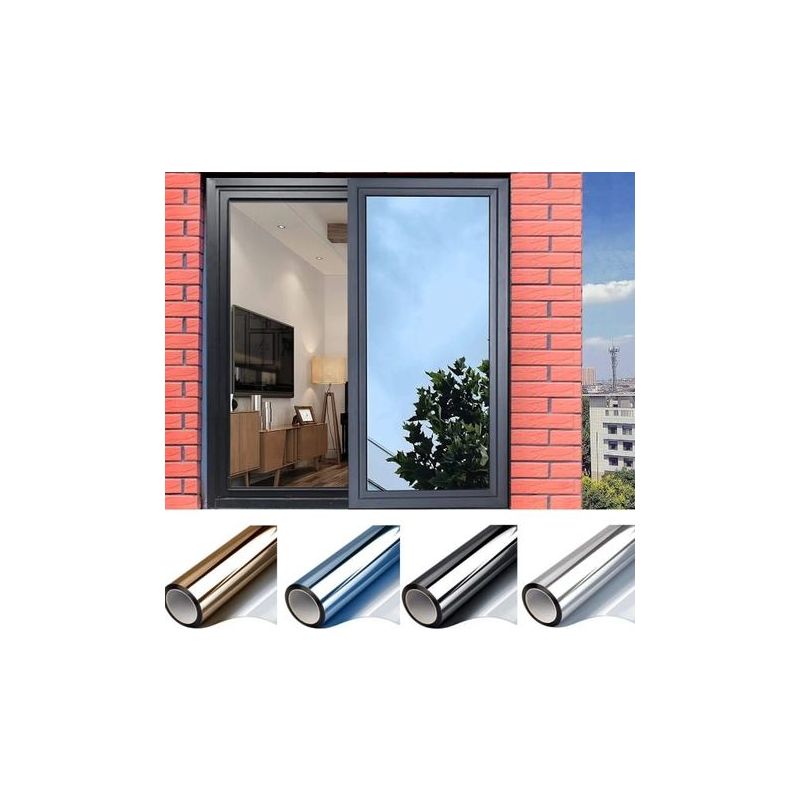 Einweg-sonnenschutzfolie Für Fenster – Sonderangebot – Schwarz Und Silber 40 X 300 Cm – Größere Größe Schwarz Und Silber