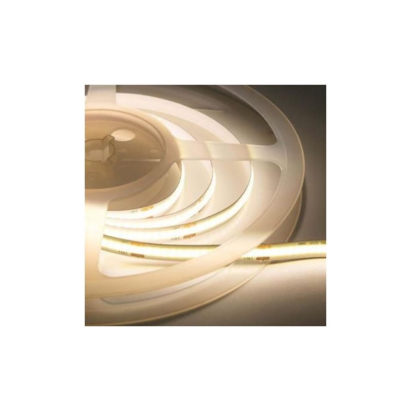 Silamp – 5 M 24 V Ip20 Cob-led-streifen, 280 Leds/m – Warmweiß 2300 K – 5400 Lumen – Dimmbar Für Innenbeleuchtung