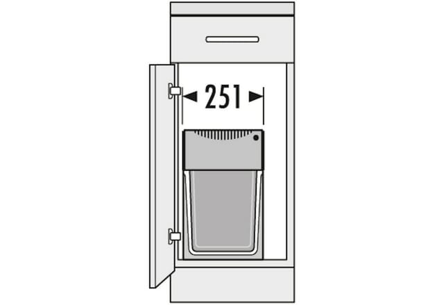 HAILO Abfallsammler Mülleimer Terzett 2x 10L Dunkelgrau Hailo 3666131