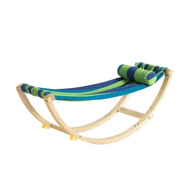 SoBuy Hängematte Kinder mit Sicherheitsstopper Schaukelliege Bunt 122x48x36cm KMB16-J