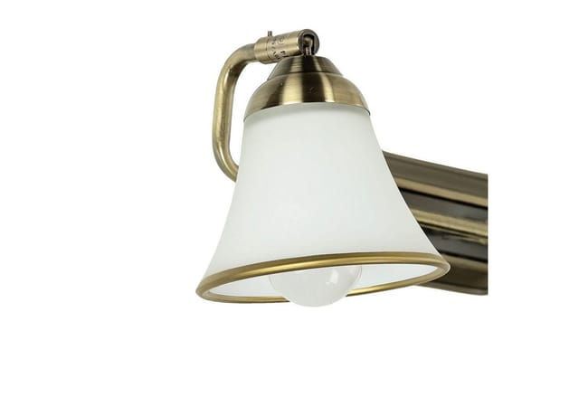EASYLIGHT Wandleuchte 2-Flammig 42 cm Breit Schwenkbar E14 Metall Glas in Bronze Grando