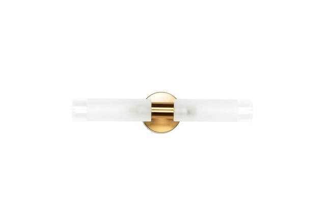 EASYLIGHT Wandleuchte Metall Glas G9 32 cm Breit In Messing 2-Flammig
