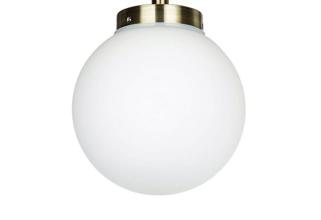 EASYLIGHT Deckenlampe Rund Ø 15 cm In Messing Kugelschirm Metall Glas E14