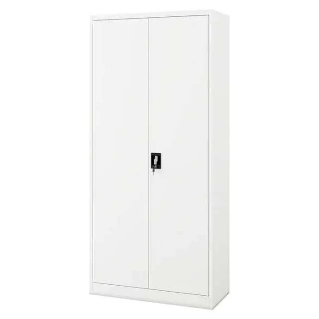 Jan Nowak Aktenschrank Metallschrank JAN H Weiß 195x90x40 cm mit 3-Punkt-Verriegelung