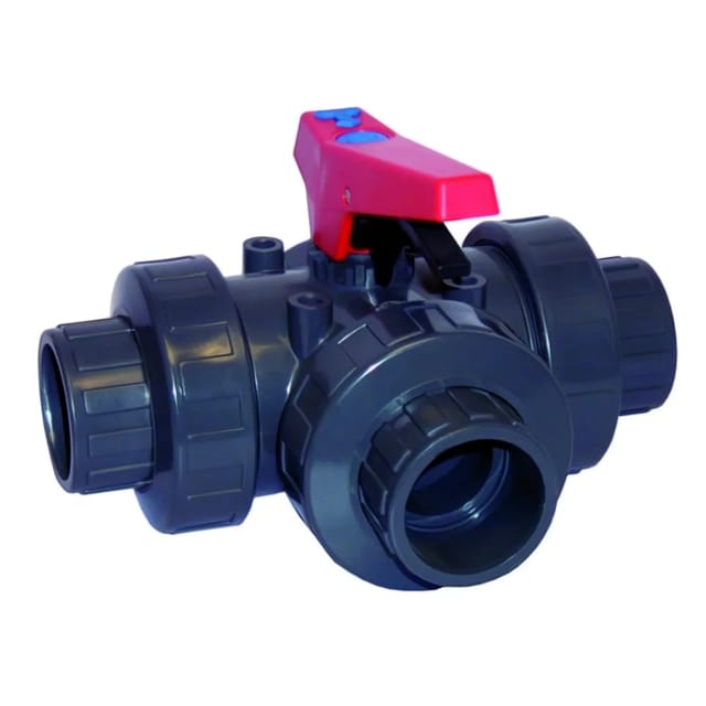 Cepex Pvc Fittings 3-Wege Kugelhahn Muffe 50mm Pn10