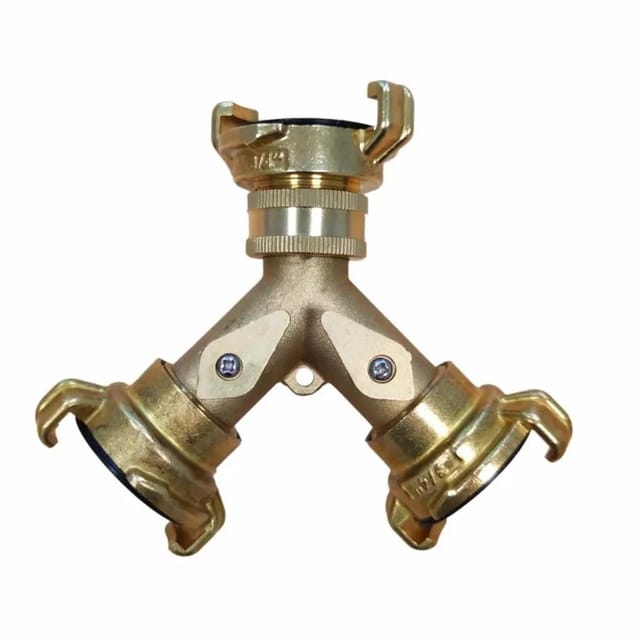 Boni-shop Y Verteiler Messing Absperrhahn Universal Schnellkupplung