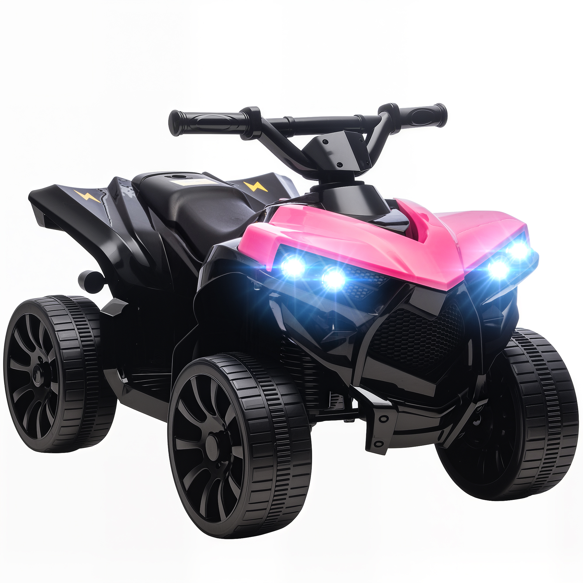 Kinder Elektro Quad Homaire Mit Kraftvollem 6v Motor, Musik, Lichter, Metall Kunststoff, Maße 70x42x45 Cm - Rosa
