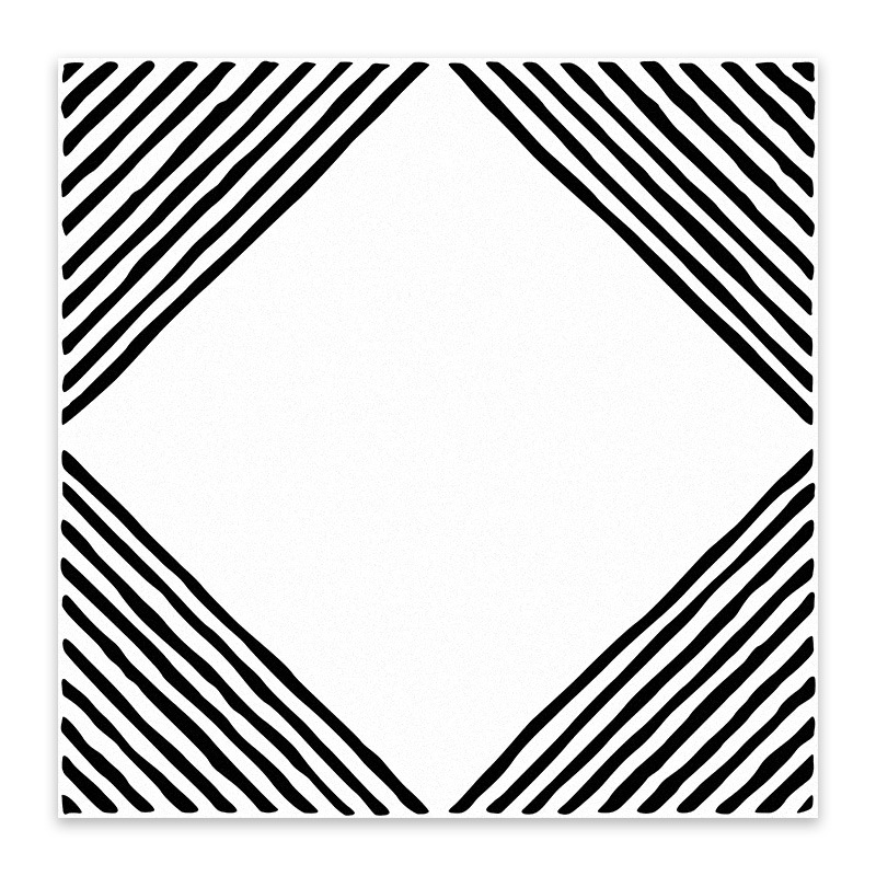 Jssevn - 10 Selbstklebende Pvc-bodenfliesen, 30 X 30 Cm (0,9 M²), Matt, Wasserdicht, Schwarz-weiß Gestreift