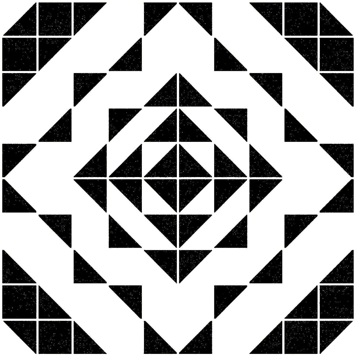 Jssevn - Selbstklebende Bodenfliesen In Schwarz-weiß – Geometrische Bodenfliesen In Schwarz-weiß – 30 X 30 Cm, 10 Stück Pro Rolle