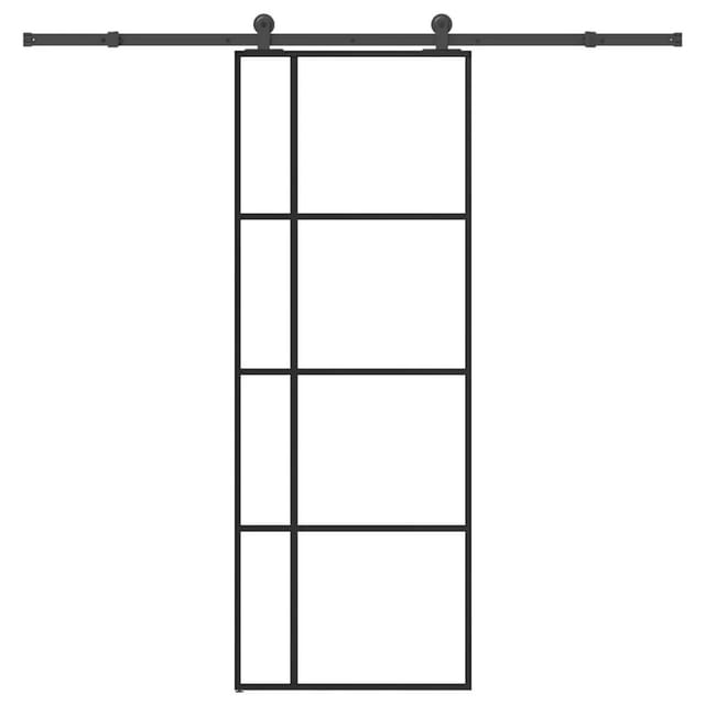 vidaXL Schiebetür mit Beschlag 76x205 cm ESG-Glas & Aluminium 3332911