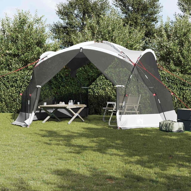 vidaXL Zelte mit Dach Grau 434 x 434 x 230 cm Polyester 4100696